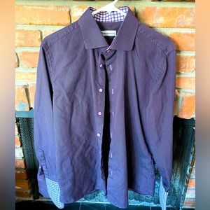 Sam Abouhassan Mens Custom Tailered Dress Shirt Size Large